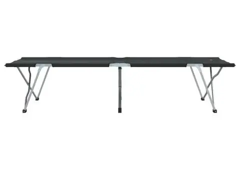 Pat pliabil de camping cu geantă de transport Negru 600D Oxford Fabric - 5/5