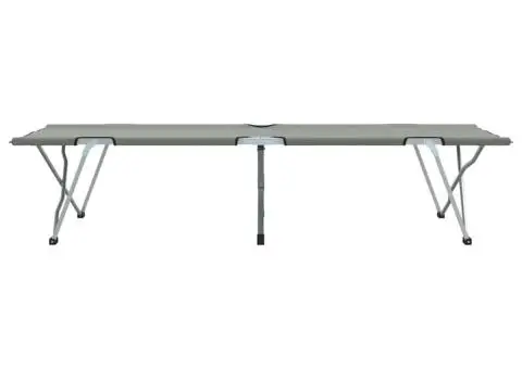 Pat pliabil camping Gri Aluminiu Mare Pliabil - 5/5