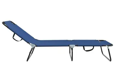 Șezlong pliabil portabil Albastru 600D Oxfor Fabric - 5/5