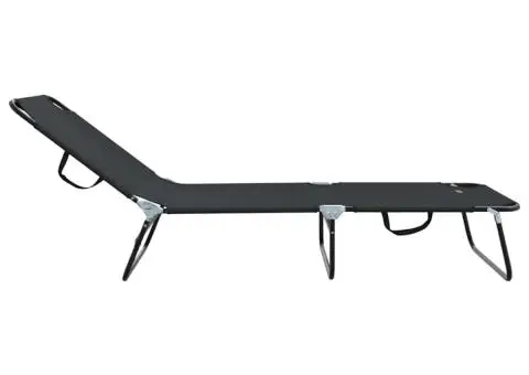 Șezlong pliabil Negru 600D - 5/5