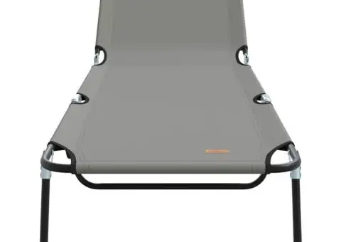 Lounge pliabil portabil Gri din material Oxford 600D - 4/5