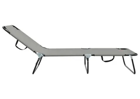 Lounge pliabil portabil Gri din material Oxford 600D - 5/5