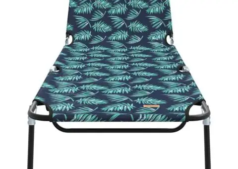 Șezlong pliabil 2 piese Model cu frunze Țesătură Oxford 600D - 5/5