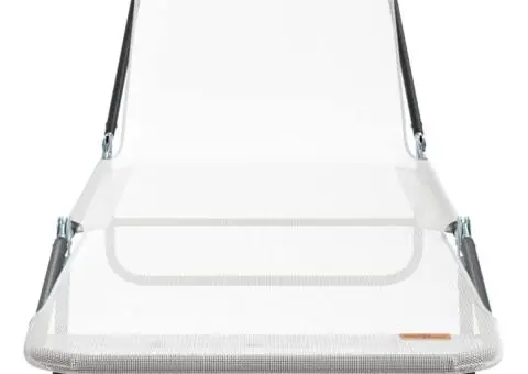 Șezlong pliabil cu spătar Crem Textilena - 4/5