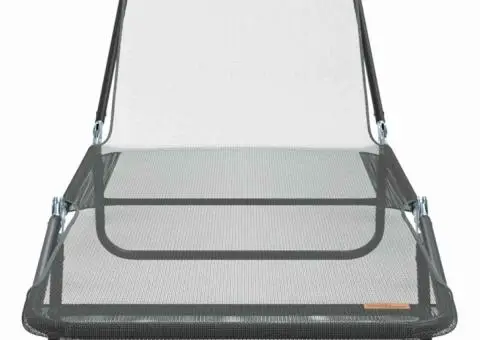 Șezlonguri pliabile 2 pcs cu suport pentru cap gri textilenă - 5/5