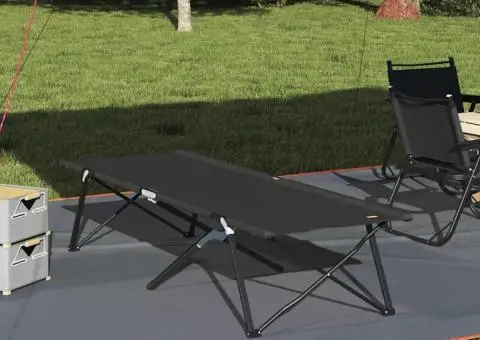Pat pliabil de soare cu geantă de transport Negru 600D Oxford - 1/5