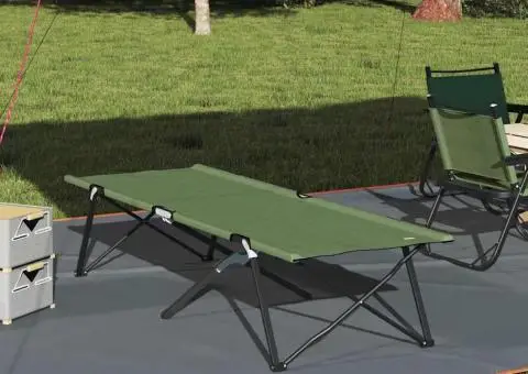Pat pliabil cu geantă verde armat din țesătură Oxford 600D - 1/5
