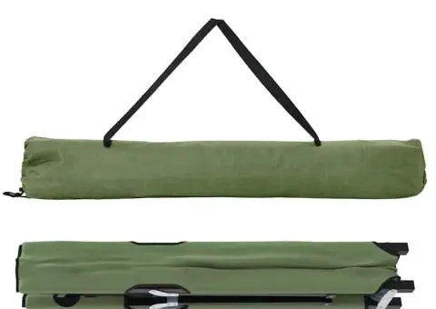 Pat pliabil cu geantă verde armat din țesătură Oxford 600D - 4/5