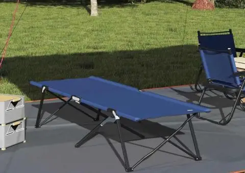 Șezlonguri pliabile cu genți de transport 2 buc Albastru 600D Pânză Oxford - 1/5