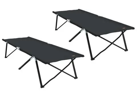 Seturi de paturi pliabile cu genți de transport 2 piese Negru 600D Fabric Oxford - 2/5