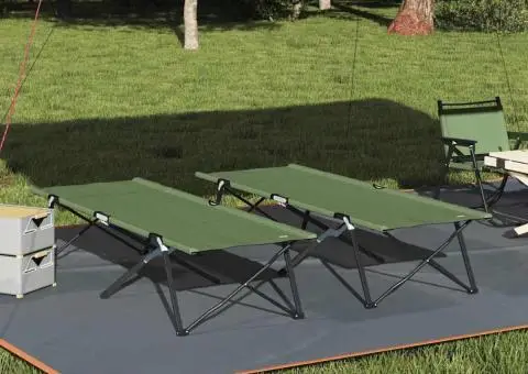 Paturi solare pliabile cu genți de transport 2 buc Armata Verde 600D Oxford Fabric - 1/5