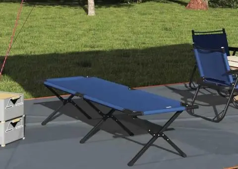 Pat pliabil cu geantă de transport Albastru 600D Oxford Fabric - 1/5
