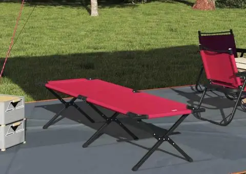 Pat Pliabil de Soare cu Geantă Roșie 600D Oxford Fabric - 1/5