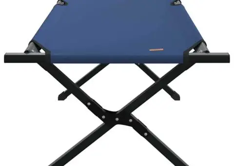 Set de 2 paturi pliabile cu geanta de transport Albastru Material 600D Oxford - 4/5