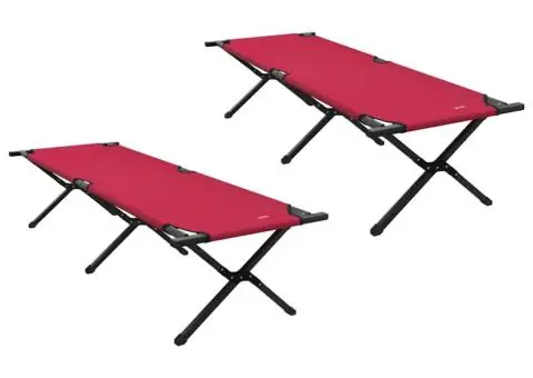 Paturi de soare pliabile 2 buc cu rucsac Roșu din țesătură Oxford 600D - 2/5