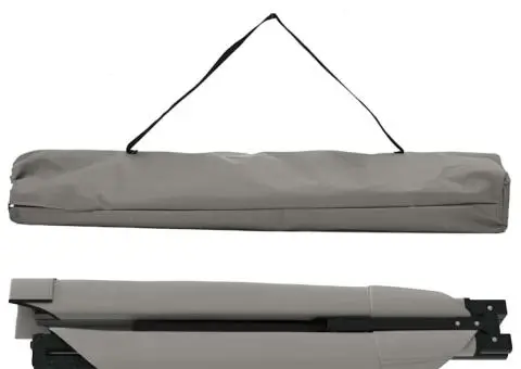 Set de Paturi Pliabile de Soare 2 buc cu Sac de Transport Gri 600D Oxford - 5/5