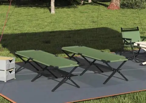 Paturi pliabile pentru soare 2 buc cu geantă de transport Galben amy țesătură Oxford 600D - 1/5