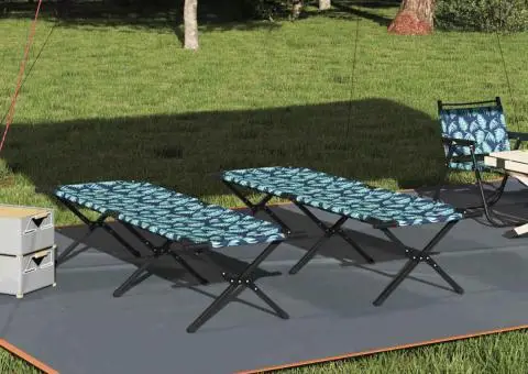 Pat Pliabil 2 buc cu geantă de transport Model cu frunze 600D Oxford Fabric - 1/5