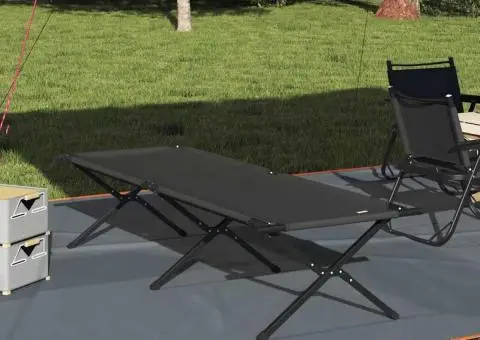 Pat pliabil pentru soare cu geantă de transport Negru 600D Oxford Fabric - 1/5