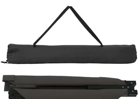 Pat pliabil pentru soare cu geantă de transport Negru 600D Oxford Fabric - 4/5