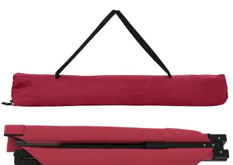 Pat de soare pliabil cu geantă de transport Roșu 600D Oxford - 4/5