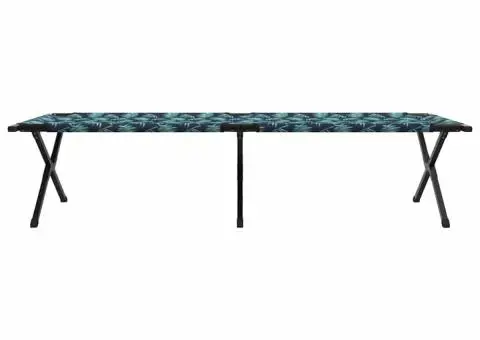 Pat pliabil cu husă, model cu frunze, țesătură Oxford 600D - 5/5