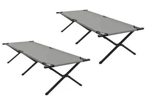 Paturi pliabile pentru soare 2 buc cu rucsac Gri 600D Țesătură Oxford - 2/5