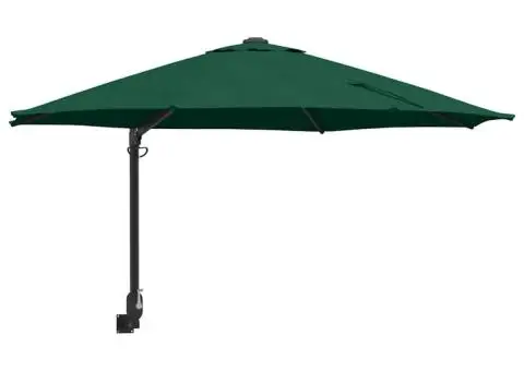 Parasol de grădină pentru montat pe perete, verde, de 250 cm de la - 2/5