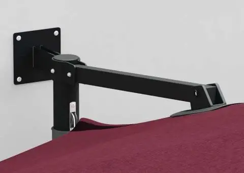 Umbra de grădină montată pe perete, roșie Bordeaux, 250 cm de la - 3/5