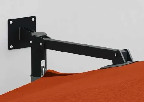 Umbrela de grădină montată pe perete, , teracotă, 250 cm - 3/5