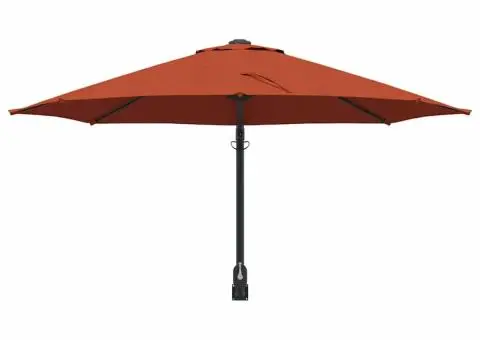 Umbrela de grădină montată pe perete, , teracotă, 250 cm - 4/5