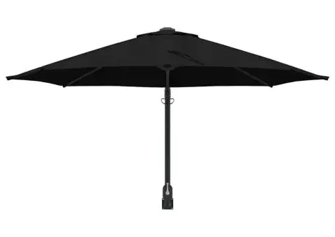 Parasol de grădină montat pe perete, , negru, 250 cm - 4/5