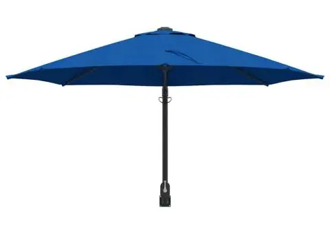 Parasol de grădină, montat pe perete, albastru, de 250 cm, de la . - 4/5