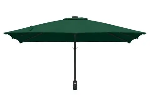 Parasol de Grădină VideXL, Verde, 247 cm, Montat pe Perete - 4/5