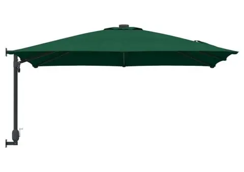Parasol de Grădină VideXL, Verde, 247 cm, Montat pe Perete - 5/5