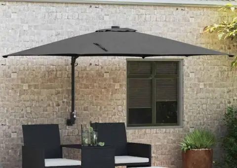 Parasol de grădină montat pe perete , antracit, 247 cm - 1/5
