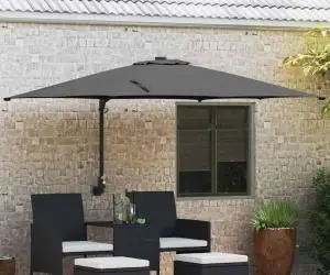 Parasol de grădină montat pe perete , antracit, 247 cm
