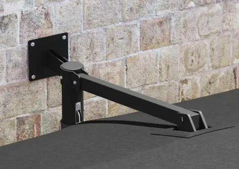 Parasol de grădină montat pe perete , antracit, 247 cm - 3/5