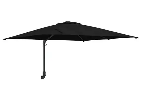Parasol de grădină montat pe perete , negru, 247 cm - 2/5