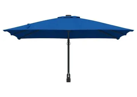 Parasol Montat pe Perete în Albastru Azure, 247 cm - 4/5