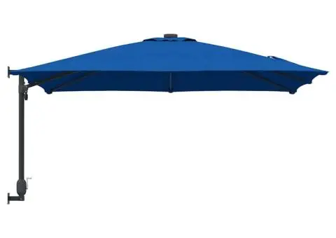 Parasol Montat pe Perete în Albastru Azure, 247 cm - 5/5