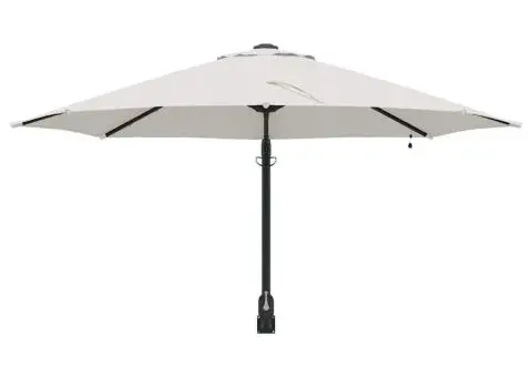Umbrelă de Grădină Montată pe Perete cu LED-uri Bej de 248 cm - 4/5