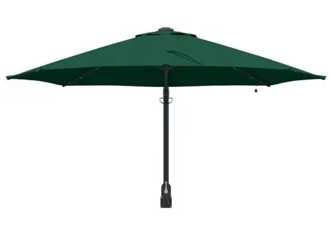 Umbrela de grădină cu LED-uri, Verde, 248 cm - 4/5