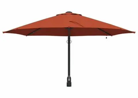 Parasol de Grădină Montat pe Perete cu LED-uri, Terracotta, 248 cm - 4/5