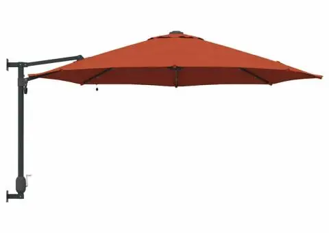 Parasol de Grădină Montat pe Perete cu LED-uri, Terracotta, 248 cm - 5/5