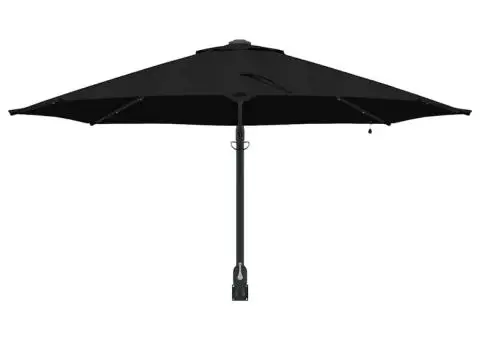 Umbra de grădină cu LED-uri, neagră, 248 cm - 4/5