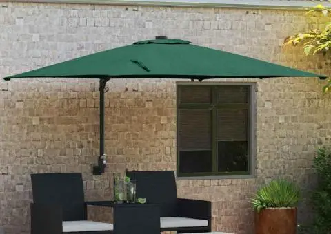 Parasol de Grădină Verde 248.5 x 247.5 x 160 cm țesătură - 1/5