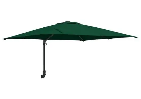 Parasol de Grădină Verde 248.5 x 247.5 x 160 cm țesătură - 2/5