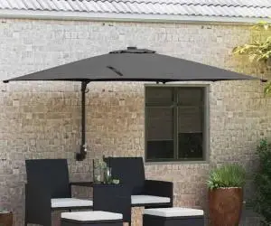 vidaXL Parasol de Grădină Antracit 248.5 x 247.5 x 160 cm țesătură