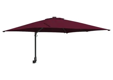 Parasol de Grădină Roșu bordo 248.5 x 247.5 x 160 cm țesătură - 2/5